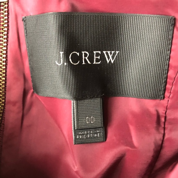 || J. CREW ||  WINE TWEED CAP SLEEVE DRESS - Picture 8 of 8